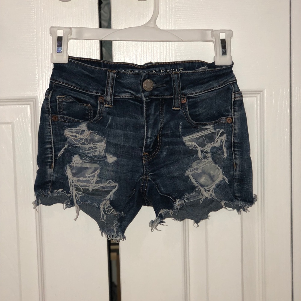 Distressed American eagle shorts